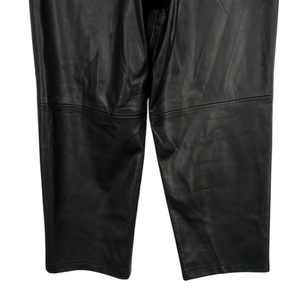 Blank NYC The Baxter High Waist Faux Leather Wide Straight Leg Pants Size 30 - Picture 7 of 9